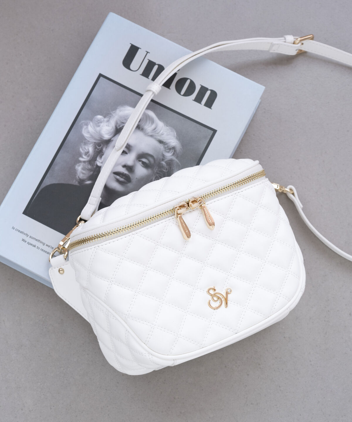 Samantha Vega「ダブルステッチダイヤキルトショルダーバッグ」|ショルダー・メッセンジャー|