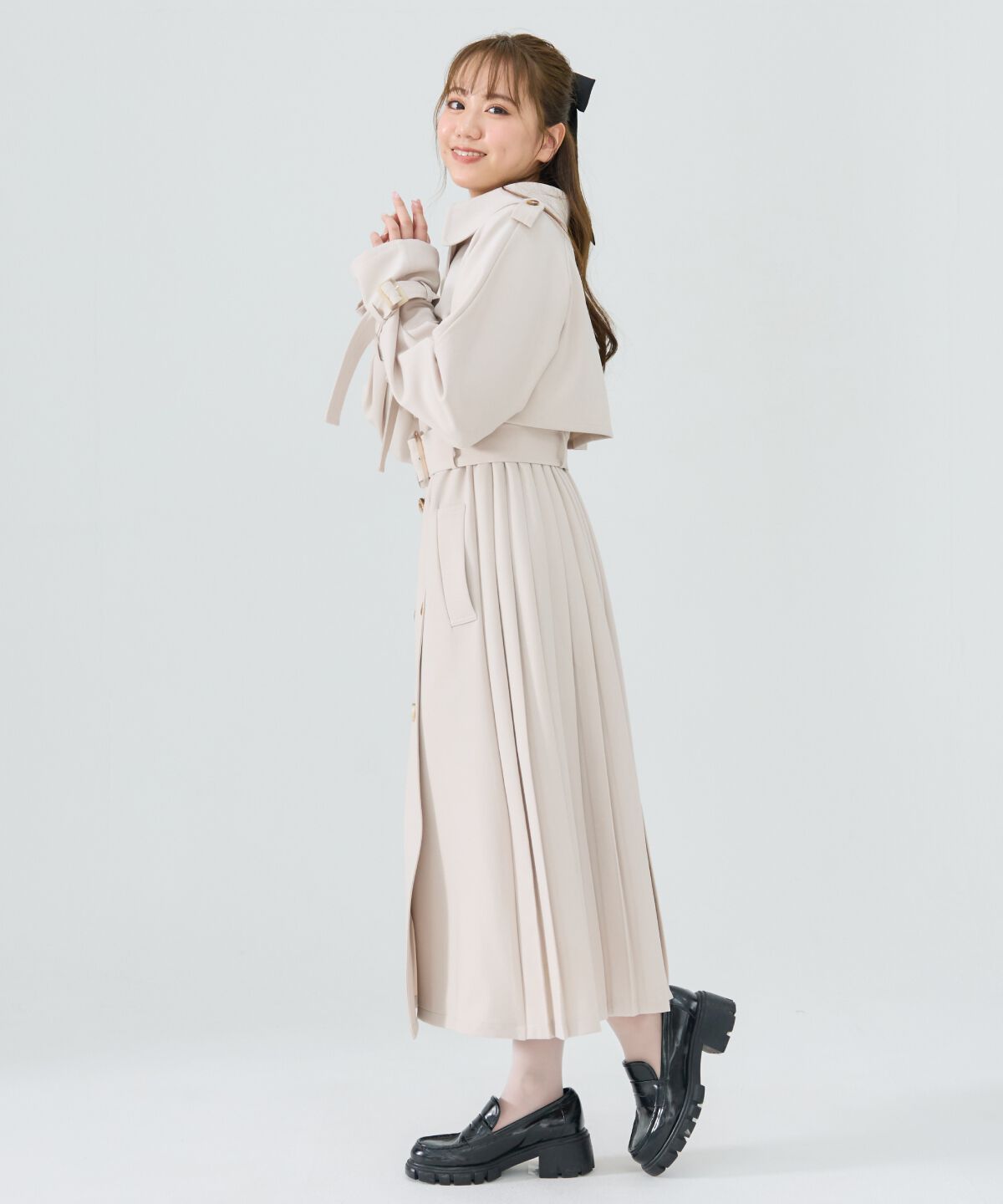 REDYAZEL「3WAYサイドプリーツトレンチコート」|トレンチコート|