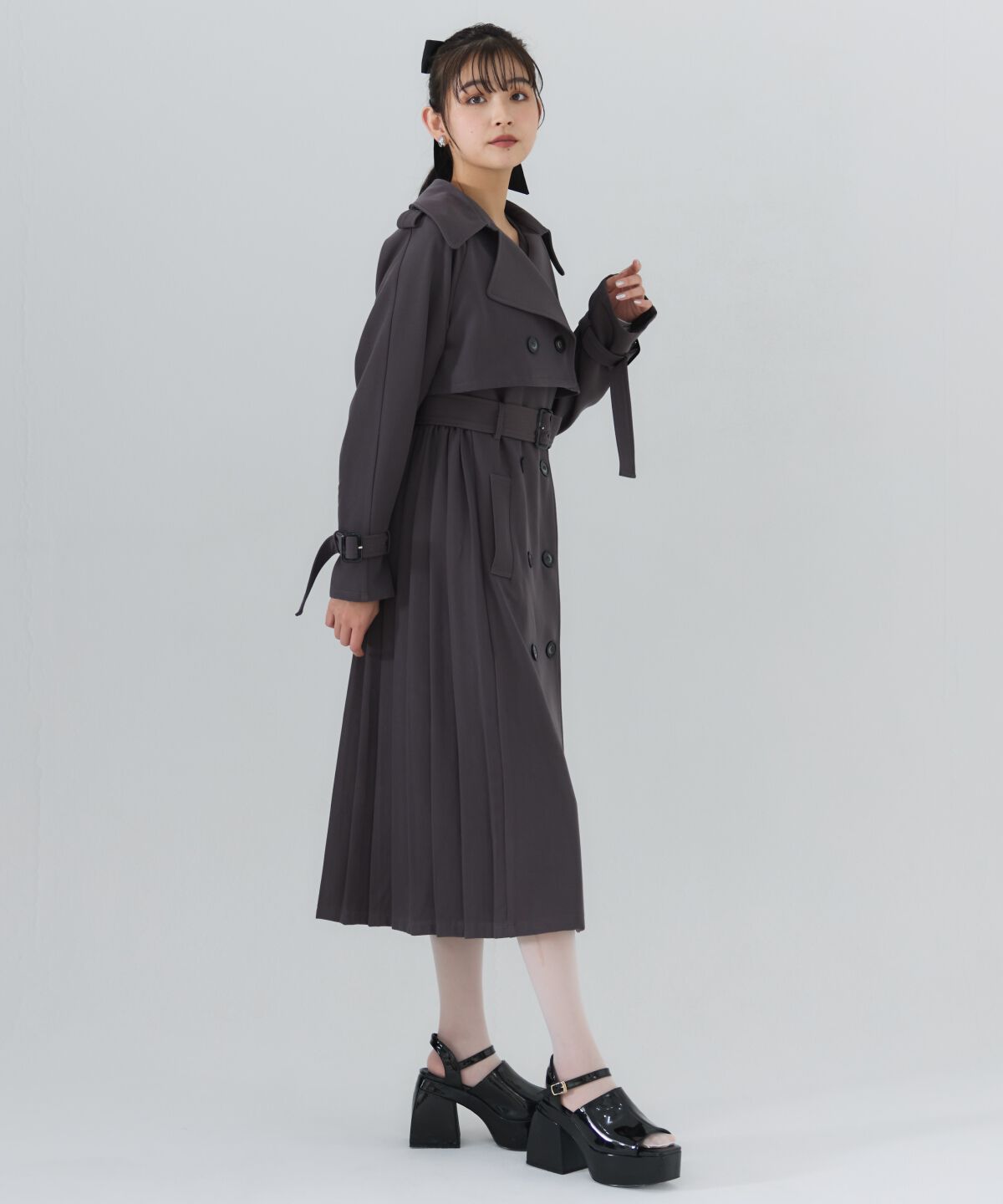 REDYAZEL「3WAYサイドプリーツトレンチコート」|トレンチコート|