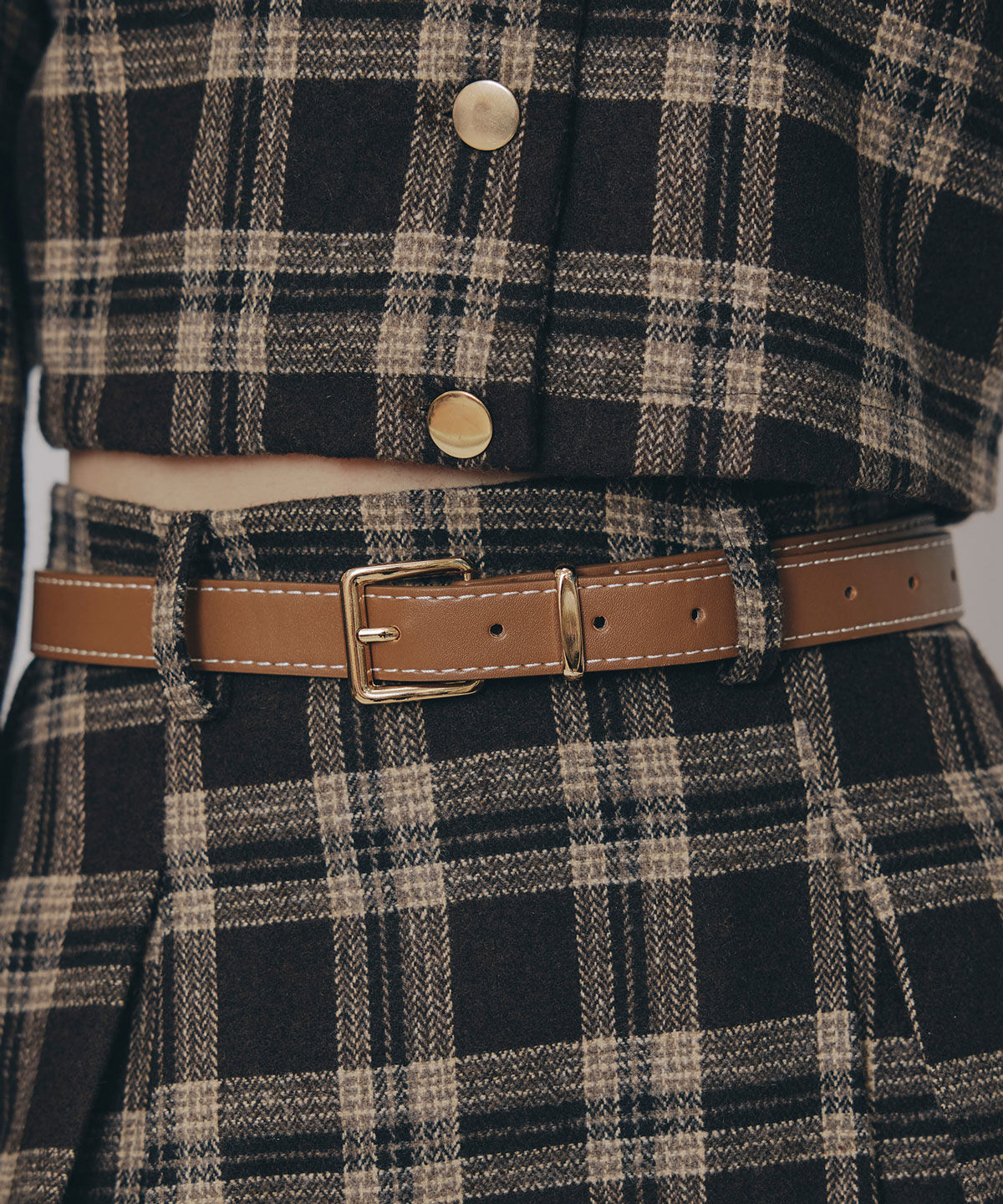 REDYAZEL「クラシカルチェックコンパクトシャツ&times;ロングスカートセットアップ」|ワンピース|