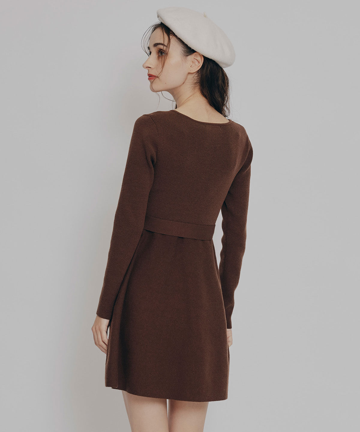 REDYAZEL「ケープSETニットフレアミニワンピース」|ワンピース|