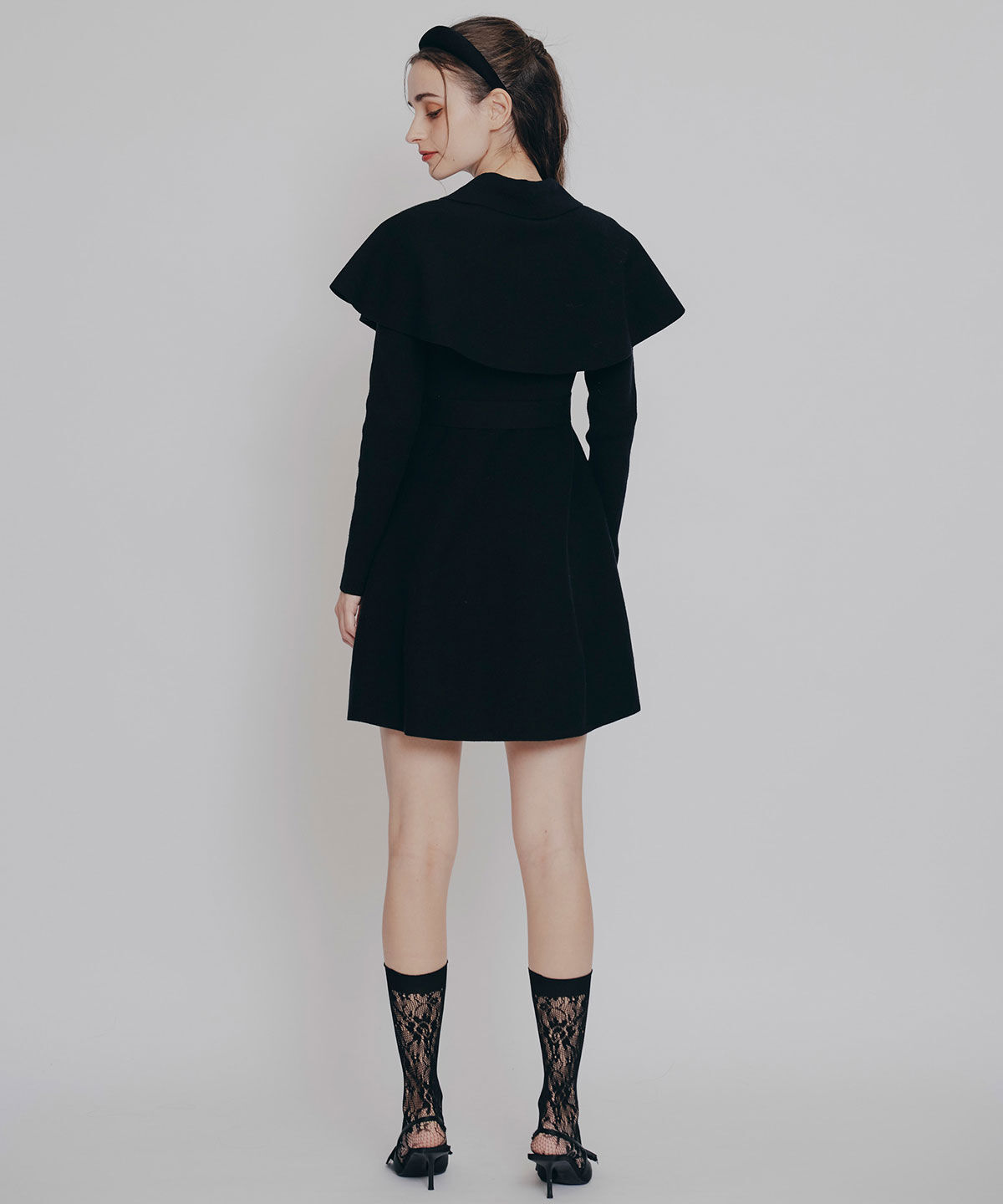 REDYAZEL「ケープSETニットフレアミニワンピース」|ワンピース|