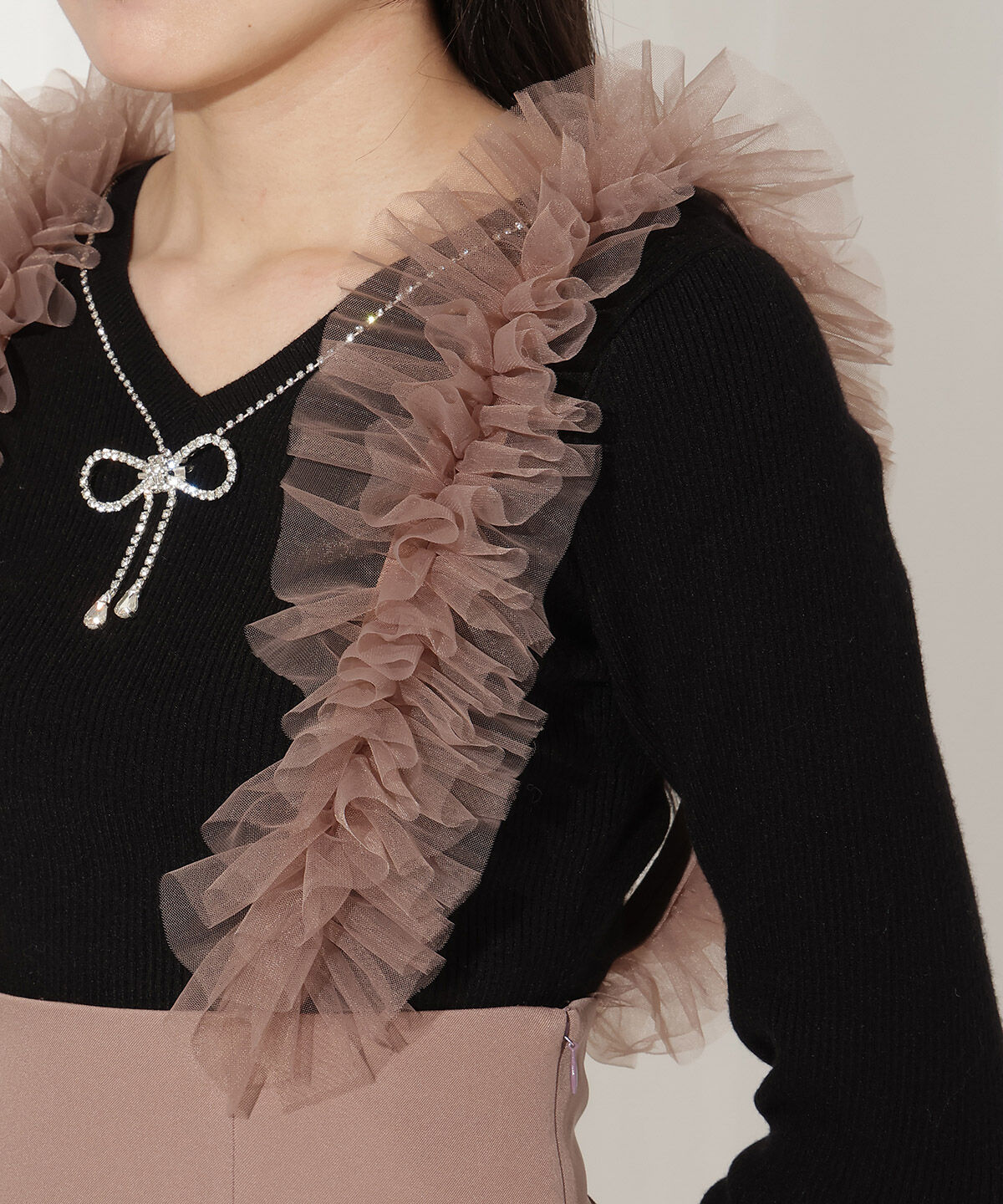 WILLSELECTION「チュールフリルジャンスカ」|ジャンパースカート|