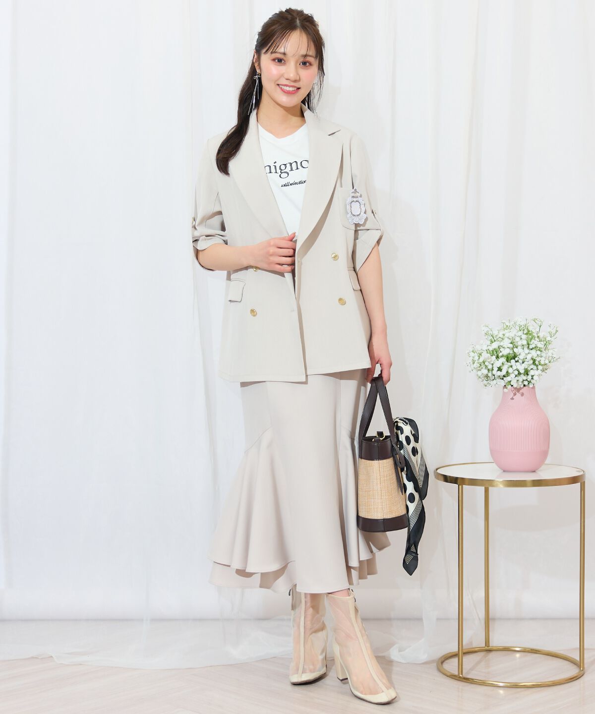 WILLSELECTION「裾ボリュームマーメイドスカート」|フレア|