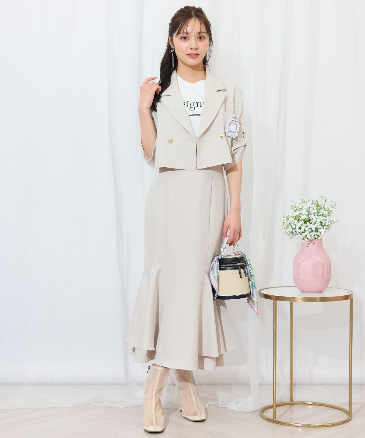 WILLSELECTION「裾ボリュームマーメイドスカート」|フレア|