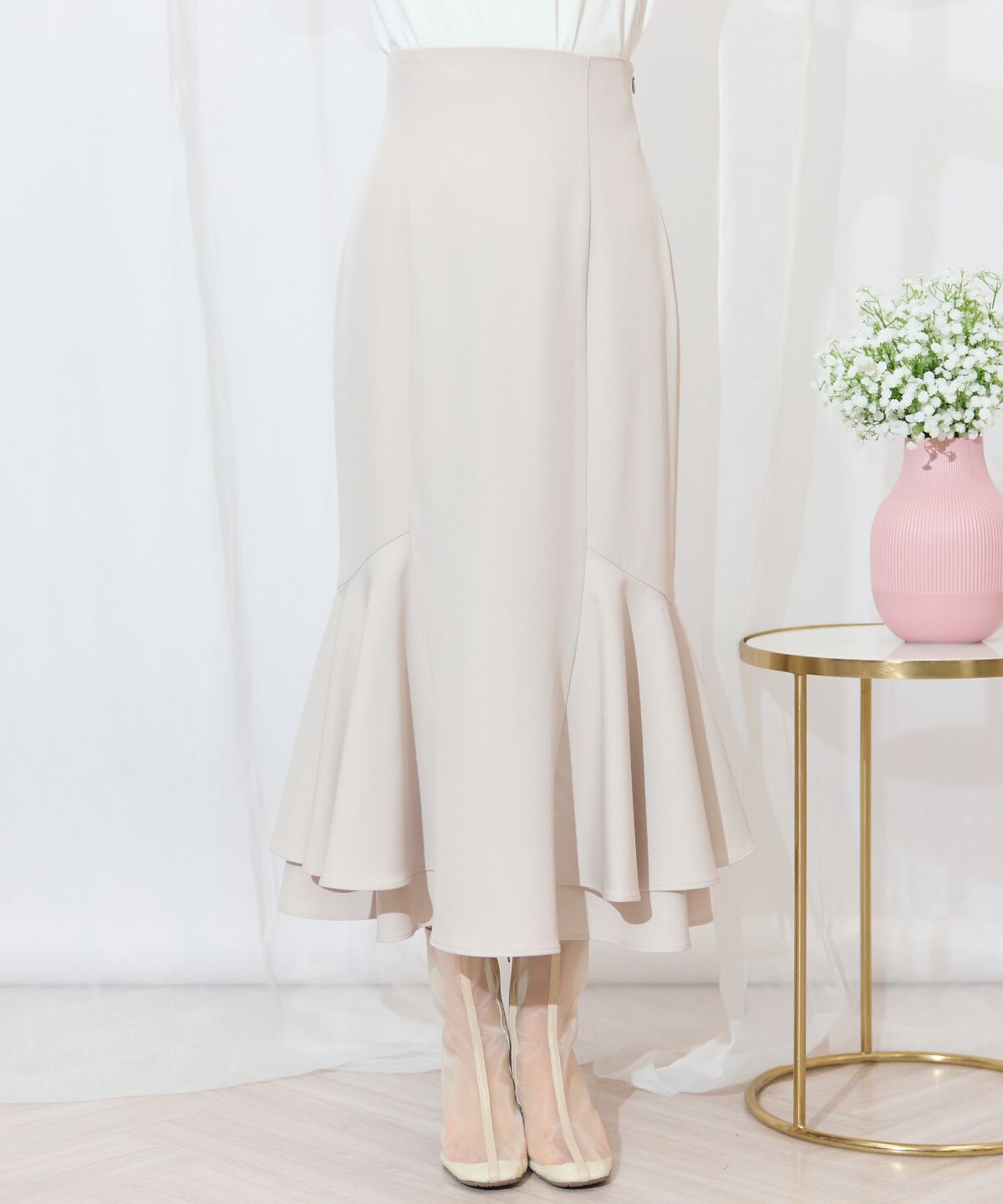 WILLSELECTION「裾ボリュームマーメイドスカート」|フレア|