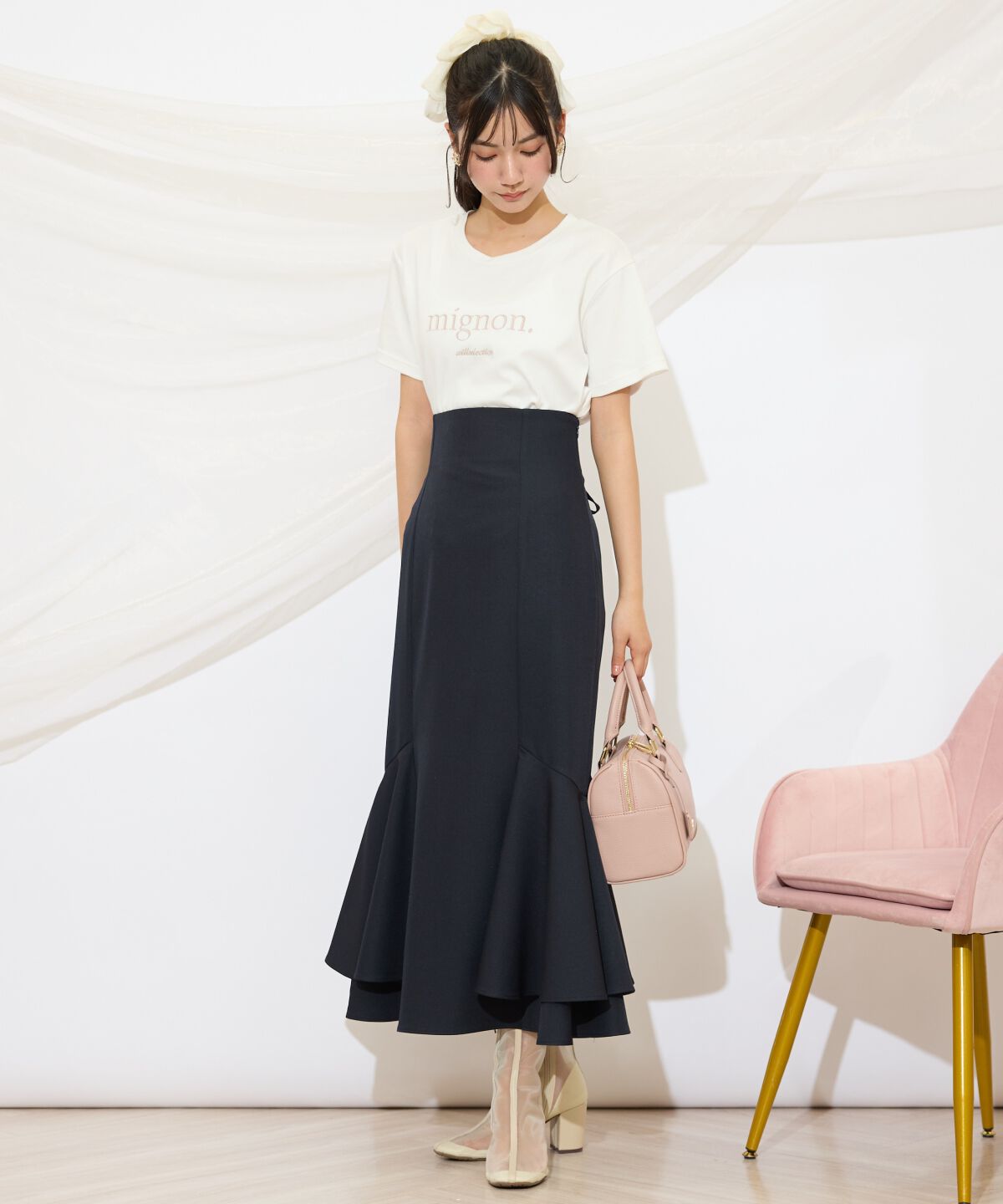 WILLSELECTION「裾ボリュームマーメイドスカート」|フレア|
