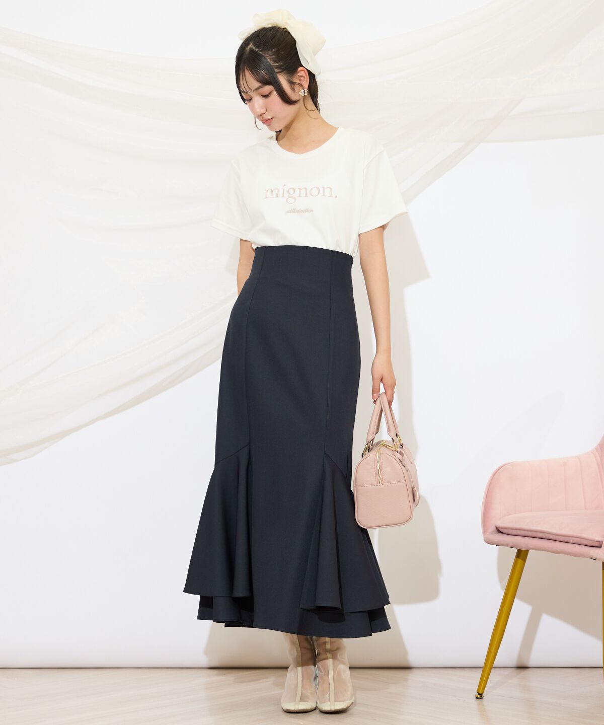 WILLSELECTION「裾ボリュームマーメイドスカート」|フレア|