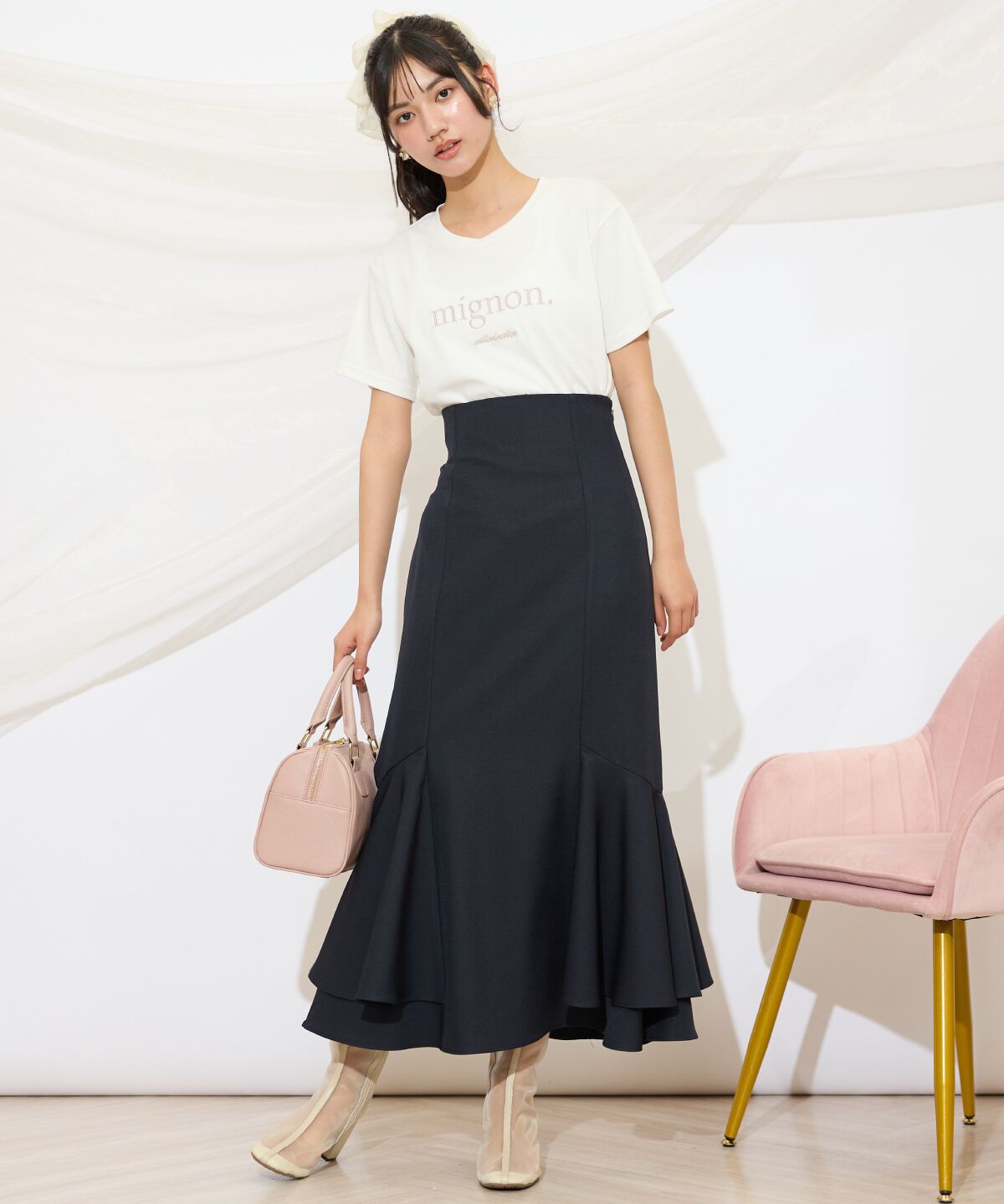 WILLSELECTION「裾ボリュームマーメイドスカート」|フレア|