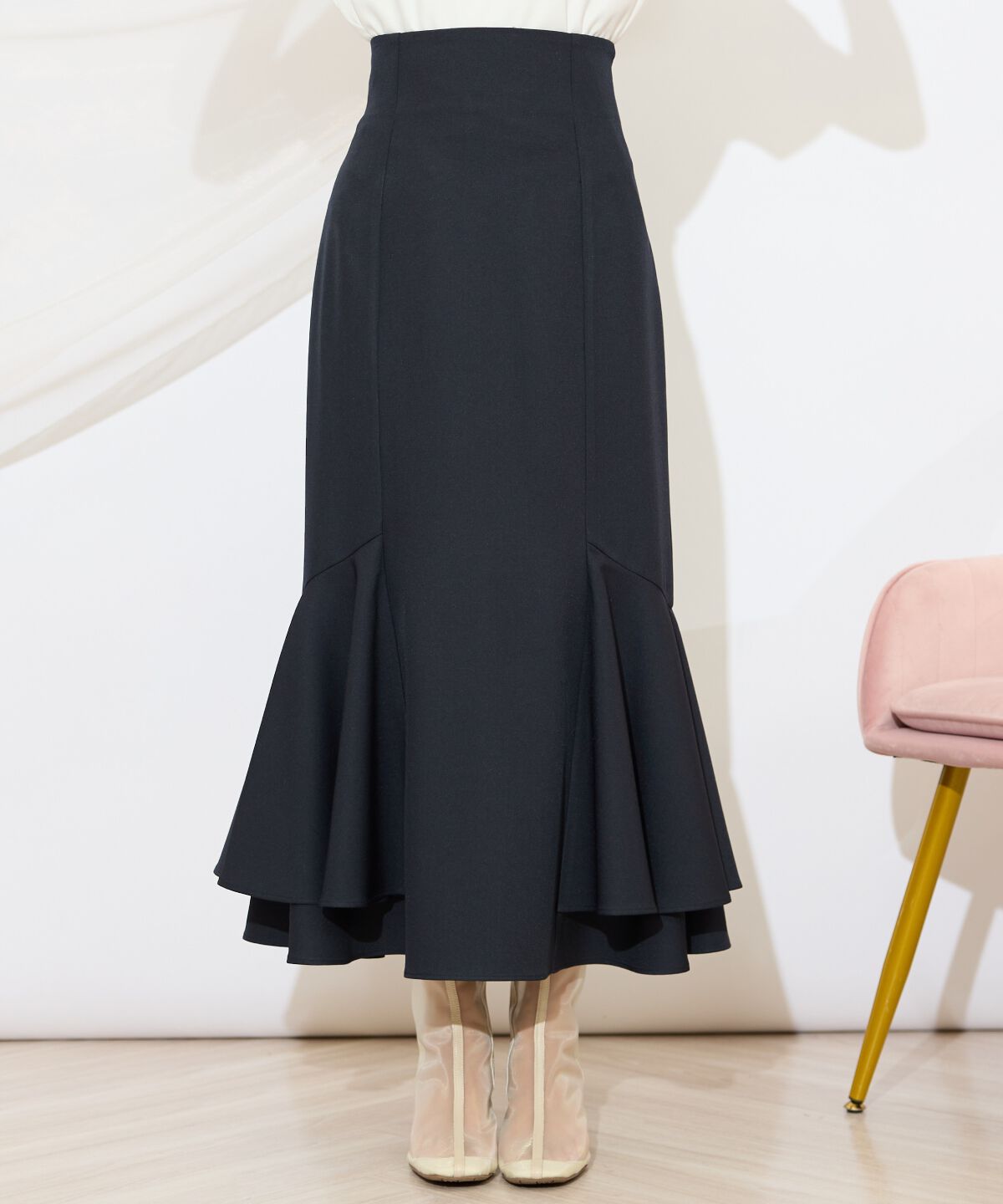 WILLSELECTION「裾ボリュームマーメイドスカート」|フレア|