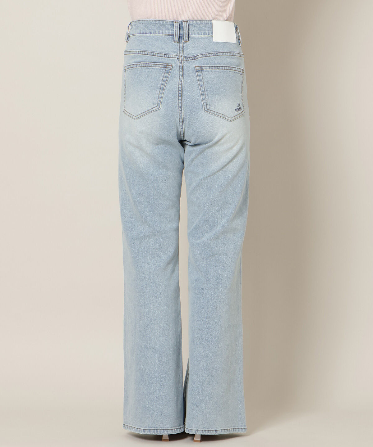 WILLSELECTION「ロゴ刺繍セミフレアデニムパンツ」|デニム|