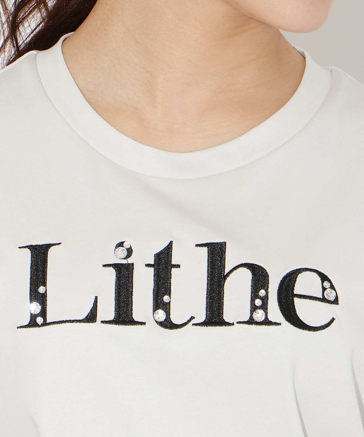 WILLSELECTION「ビジュー付き刺繍ロゴTシャツ」|Tシャツ・カットソー|