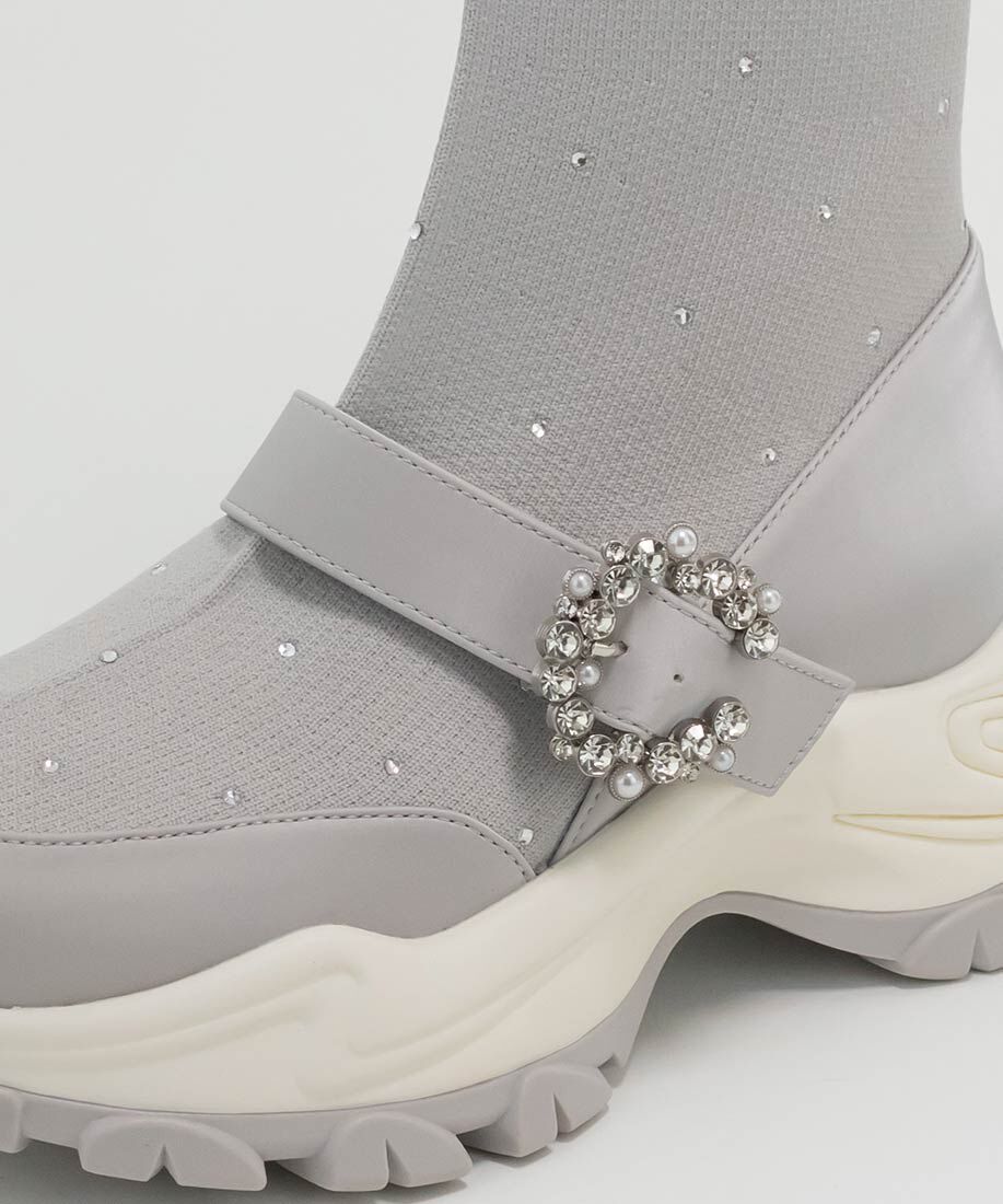  「2WAYビジューニットスニーカー」|スニーカー|