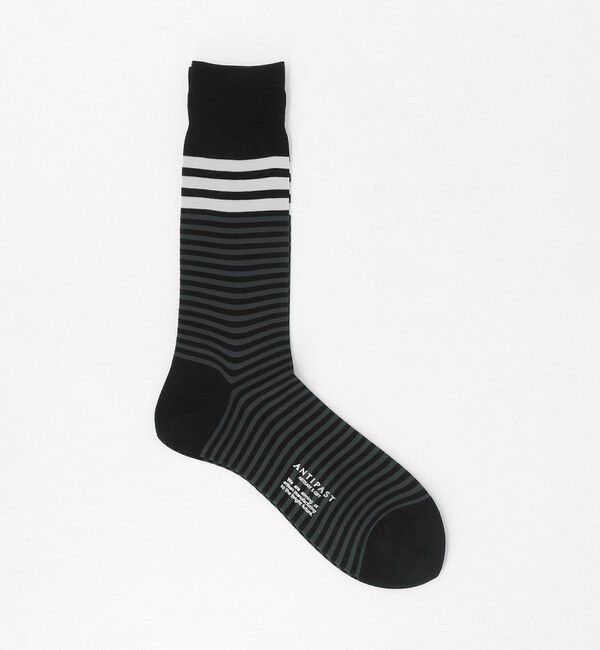 UNITED ARROWS「＜ANTIPAST＞カラーボーダー ソックス」|ソックス|BLACK