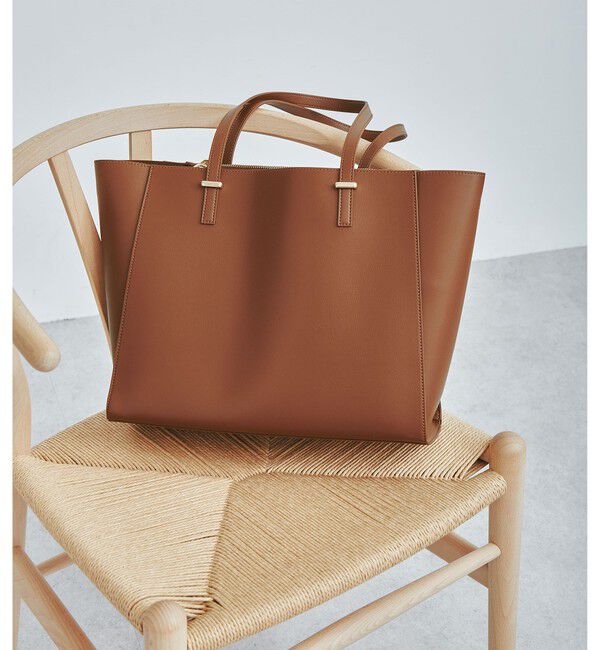 UNITED ARROWS green label relaxing「【WEB限定】ワンポイント シンプル トートバッグ（ソフトPCバッグ付） / A4 / 通勤」|トートバッグ|MD.BROWN