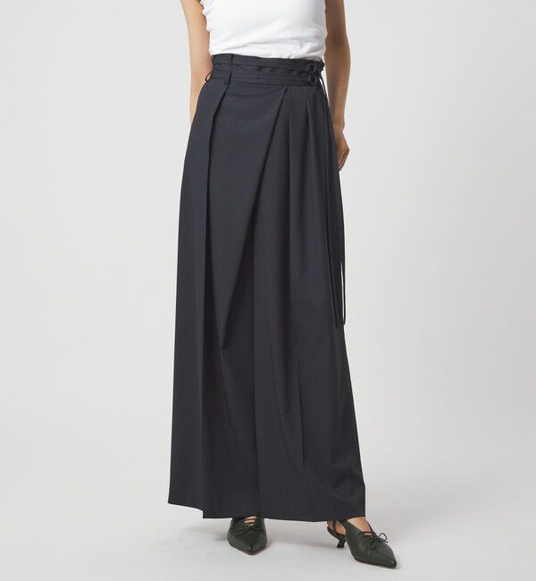 EMMEL REFINES「＜EMMEL REFINES＞EM ダブルベルト ラップライク パンツ」|チノ|