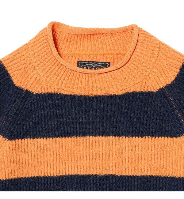 BEAMS PLUS「Hi-neck Rib Stitch Stripe」|ニット・セーター|