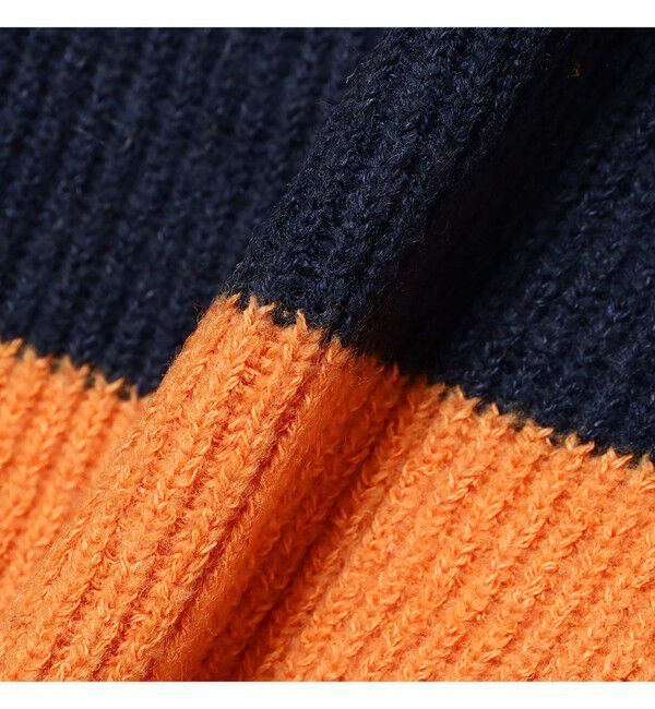 BEAMS PLUS「Hi-neck Rib Stitch Stripe」|ニット・セーター|