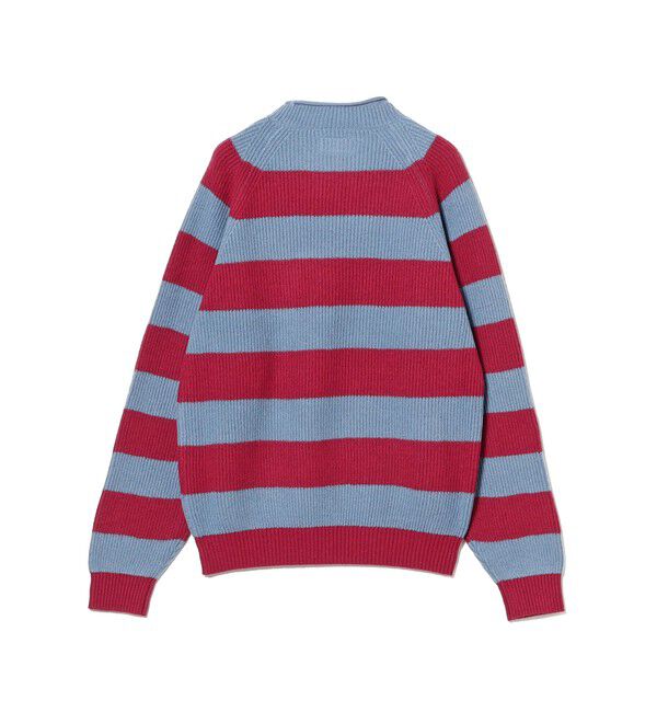 BEAMS PLUS「Hi-neck Rib Stitch Stripe」|ニット・セーター|