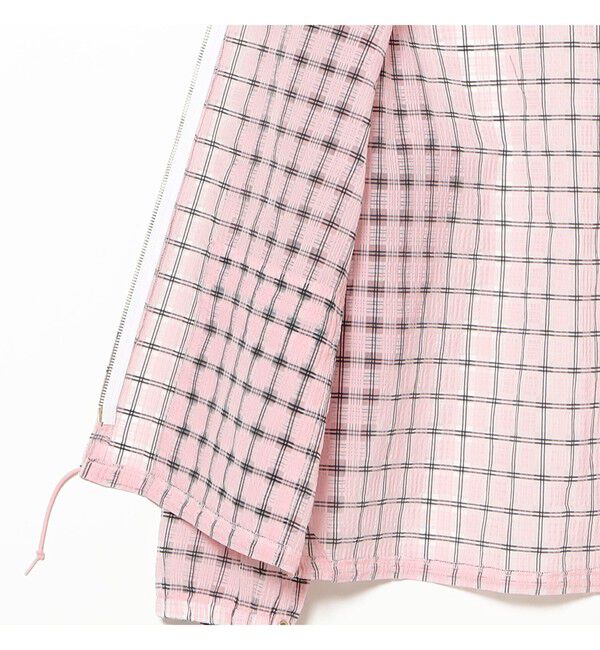 BEAMS PLUS「Swing Jacket Hoodie Nylon Airy Plaid」|ブルゾン・スタジャン|