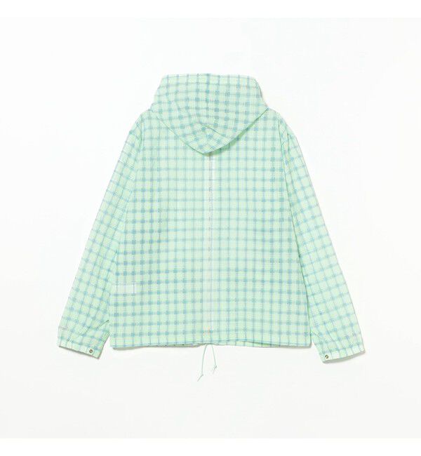 BEAMS PLUS「Swing Jacket Hoodie Nylon Airy Plaid」|ブルゾン・スタジャン|
