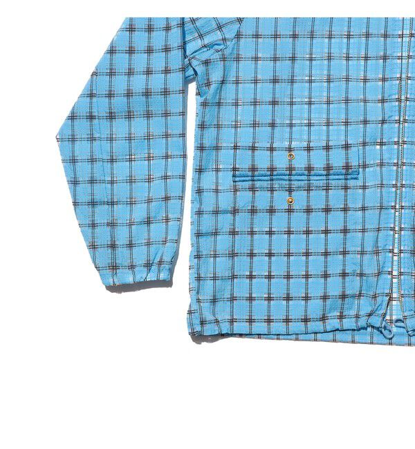 BEAMS PLUS「Swing Jacket Hoodie Nylon Airy Plaid」|ブルゾン・スタジャン|