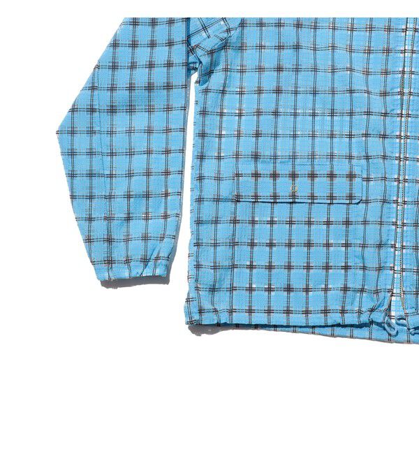 BEAMS PLUS「Swing Jacket Hoodie Nylon Airy Plaid」|ブルゾン・スタジャン|