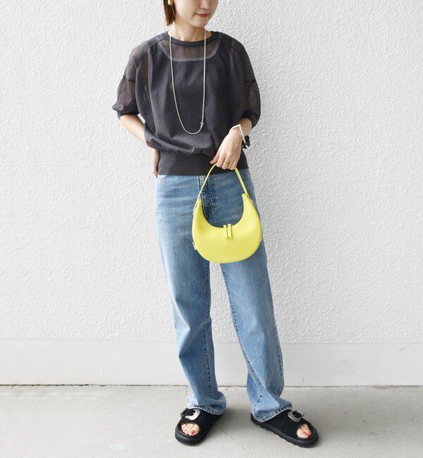 SHIPS for women「〈手洗い可能〉シアー ラメ 半袖 サマー ニット」|ニット・セーター|