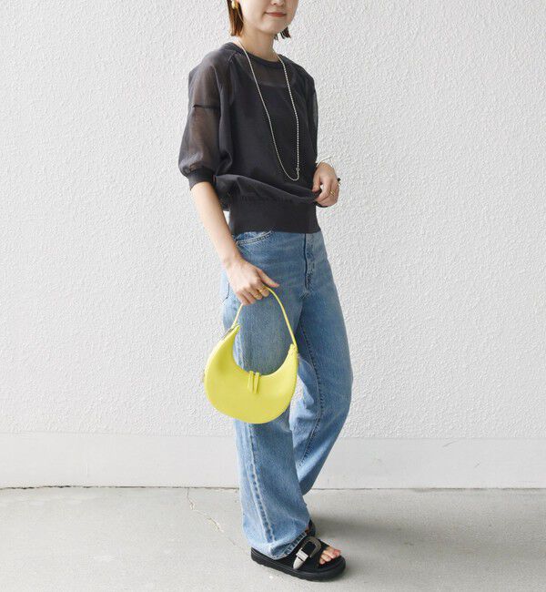 SHIPS for women「〈手洗い可能〉シアー ラメ 半袖 サマー ニット」|ニット・セーター|