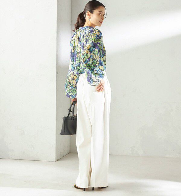 SHIPS for women「〈手洗い可能〉DEVEAUX 綿 プリント ブラウス」|シャツ・ブラウス|