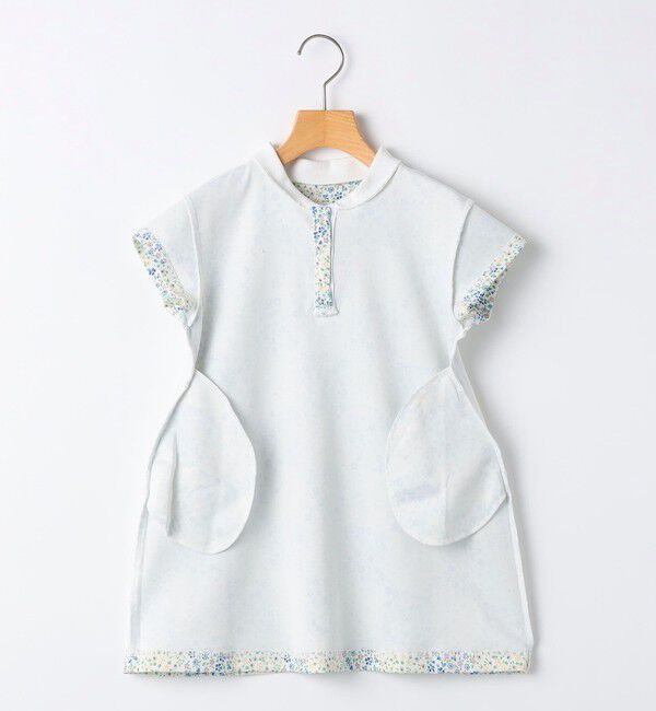SHIPS KIDS「SHIPS KIDS:100～130cm / フラワー ポロシャツ ワンピース」|ワンピース|