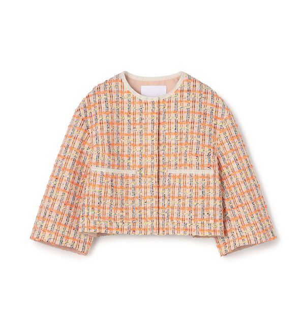 Ballsey「Orangette ショートジャケット」|ノーカラージャケット|26 オレンジ系