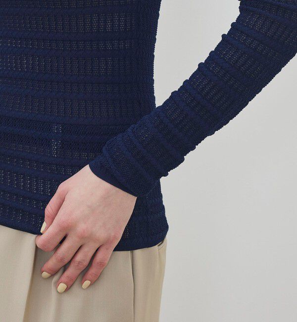 DES PRES「コットンポリエステルアセテートリブ ラウンドネックプルオーバー」|ニット・セーター|