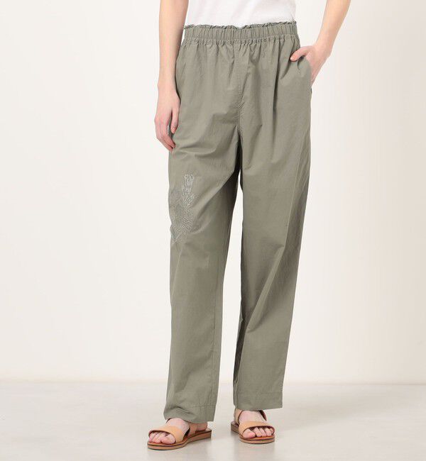 SOULEIADO「エンブロイダリー イージーカーブパンツ」|その他|