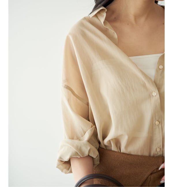 Plage「《予約》new cotton sheer シャツ」|シャツ・ブラウス|