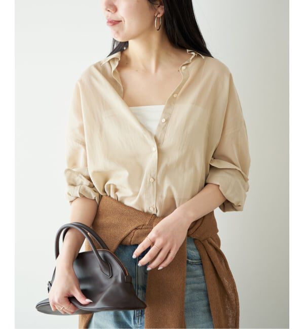 Plage「《予約》new cotton sheer シャツ」|シャツ・ブラウス|ベージュ