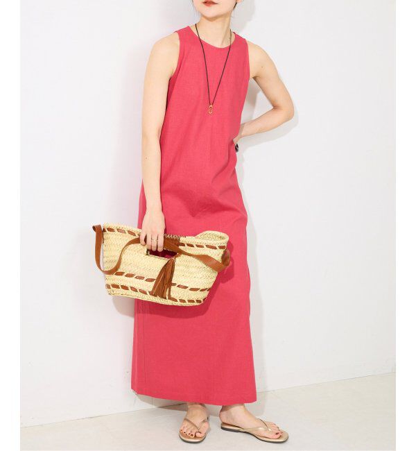 SLOBE IENA「リネンレーヨンノースリーブナローワンピース」|ワンピース|