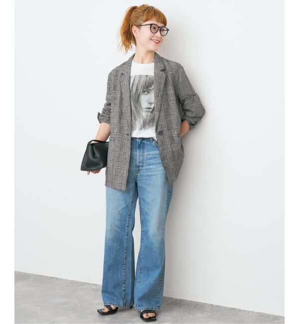 Spick and Span「《手洗い可》エアリーリネン1Bジャケット」|テーラードジャケット|