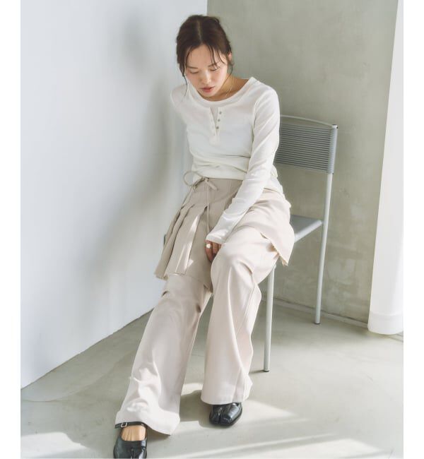 U by SPICK&SPAN「le/ル DRAWSSTRING EASY PANTS」|スラックス|