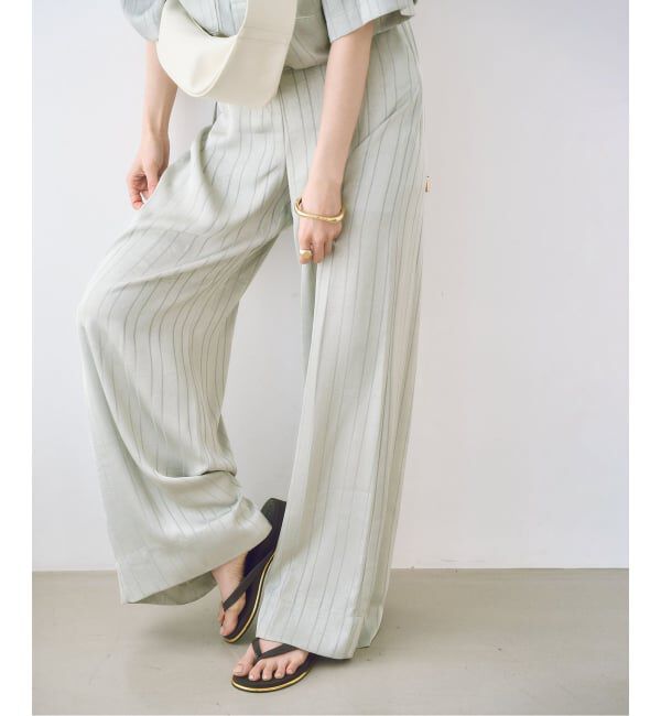 NOBLE「《予約》SUNCOO/サンクー ストライプパンツ」|その他|ブルー A