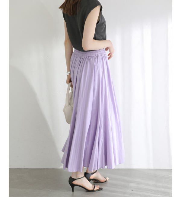  「《予約》【洗える】ラメストライプスカート」|スカート|