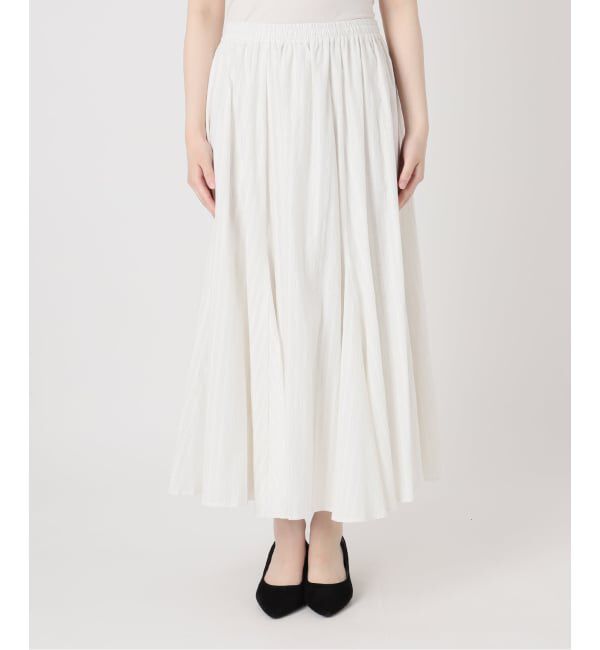  「《予約》【洗える】ラメストライプスカート」|スカート|