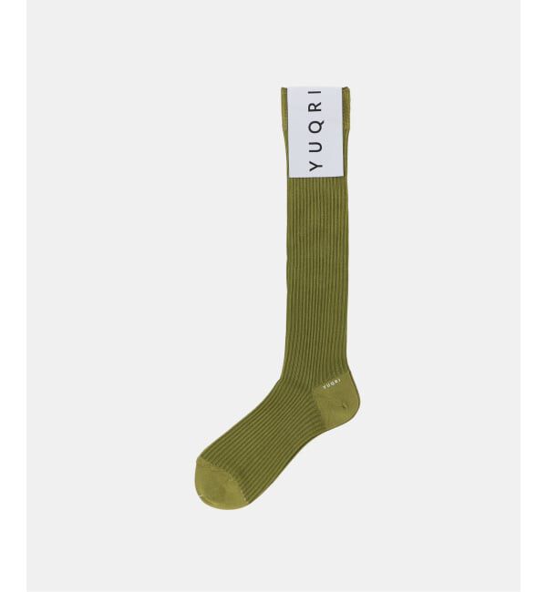 GRISE「YUQRI/ユクリ schickestlong socks」|ソックス|グリーン