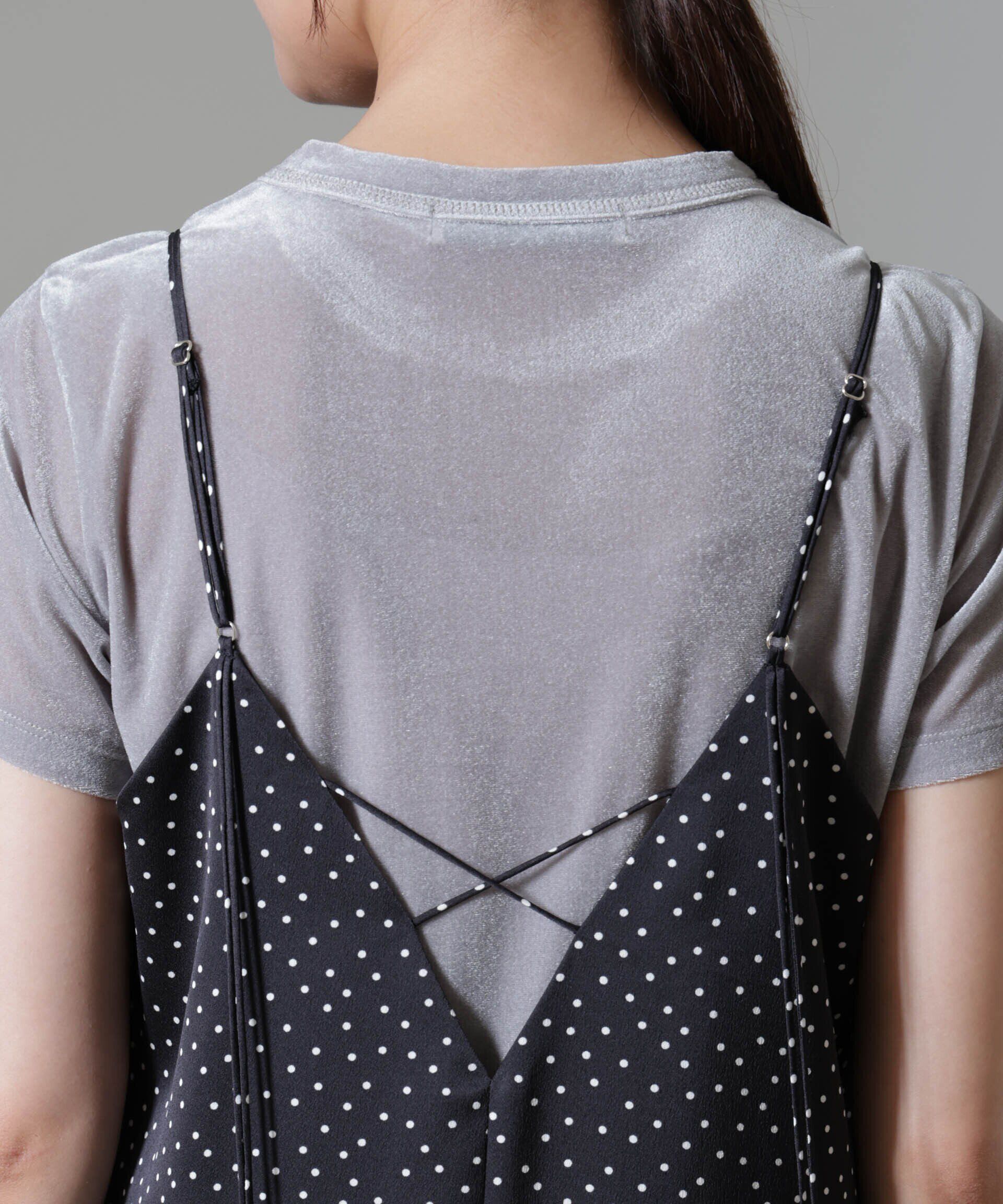 nano･universe「ドットプリントサテンキャミワンピース」|ワンピース|