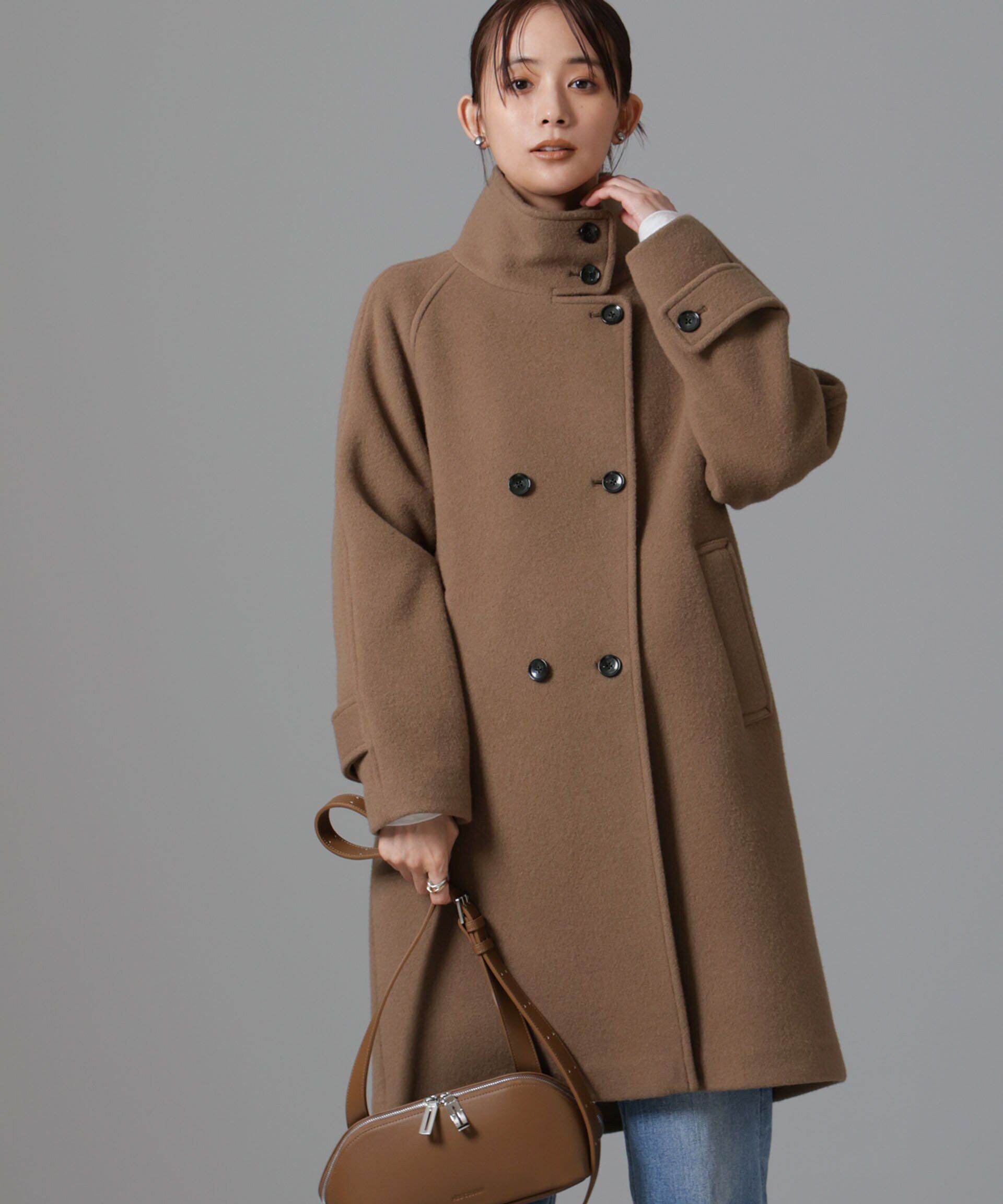 nano･universe「PECOLAMBウールカシミヤスタンドカラーコート」|その他|モカ3