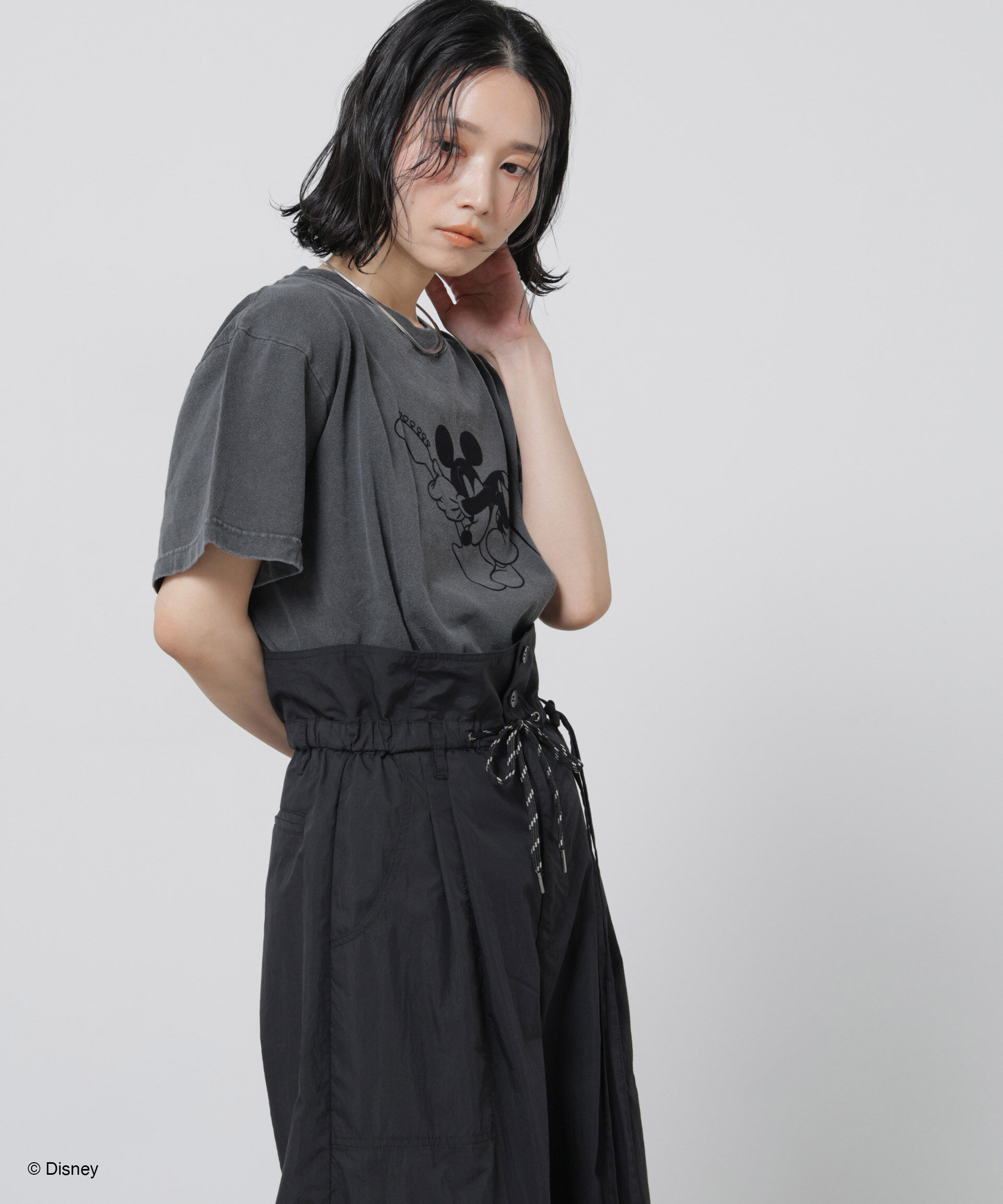 nano･universe「GOOD ROCK SPEED/ MickeyMouse / Tshirts Charcoal」|Tシャツ・カットソー|