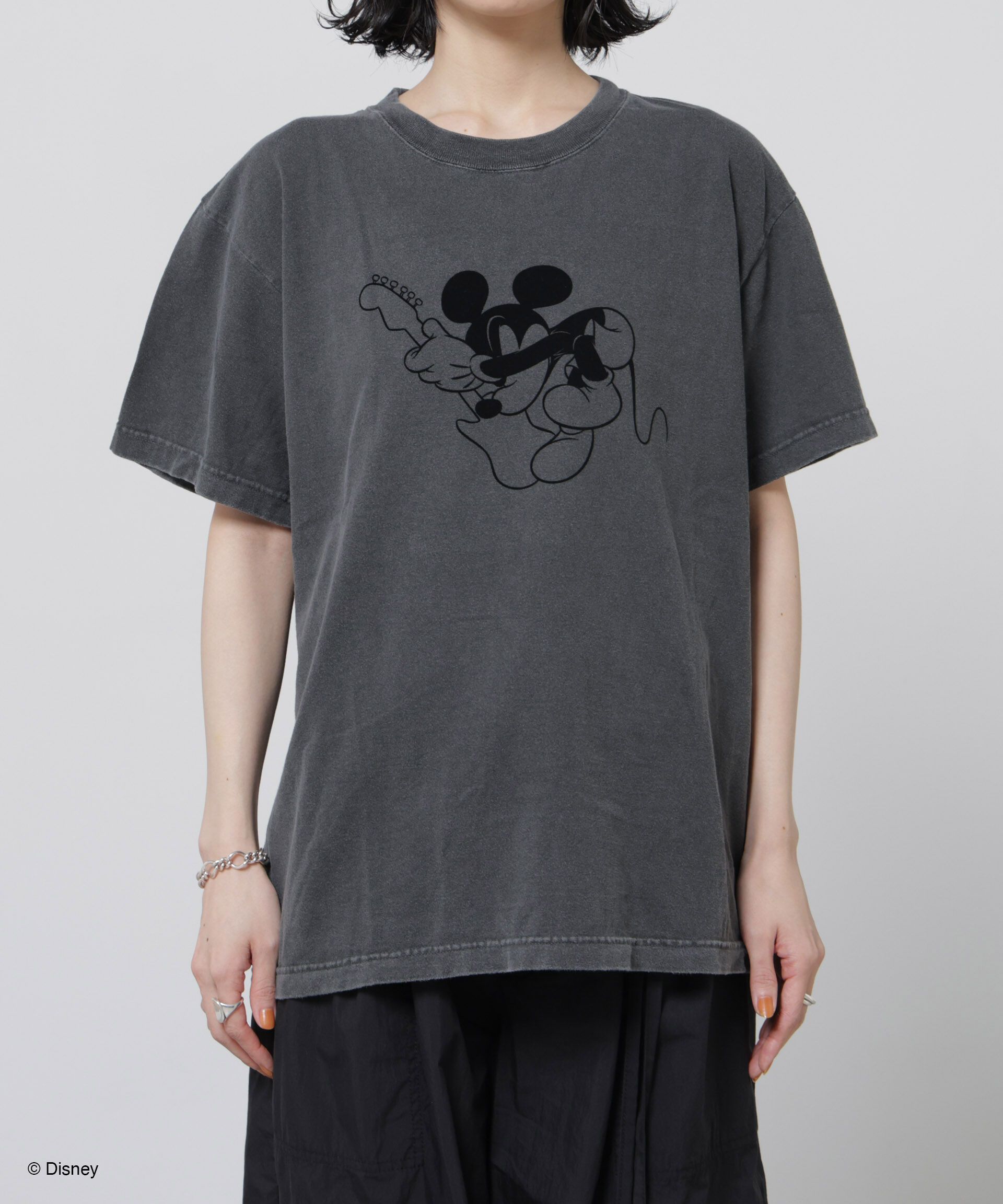 nano･universe「GOOD ROCK SPEED/ MickeyMouse / Tshirts Charcoal」|Tシャツ・カットソー|