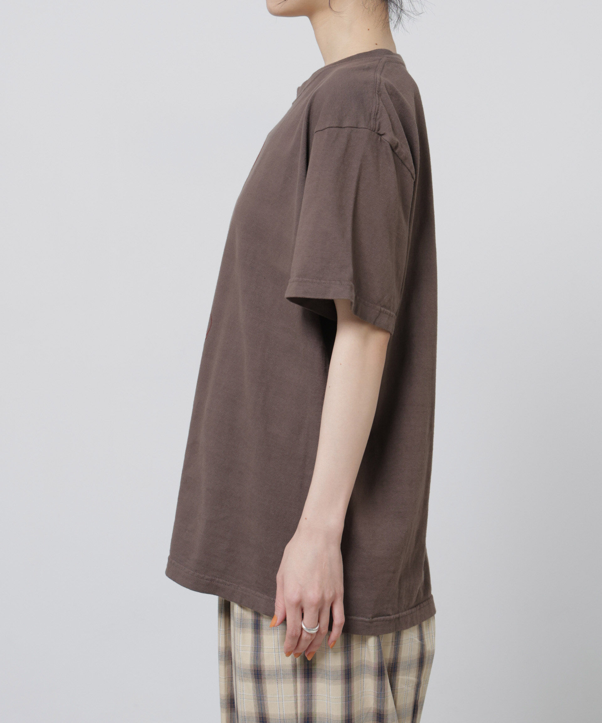 nano･universe「GOOD ROCK SPEED/ MickeyMouse / Tshirts Brown」|Tシャツ・カットソー|