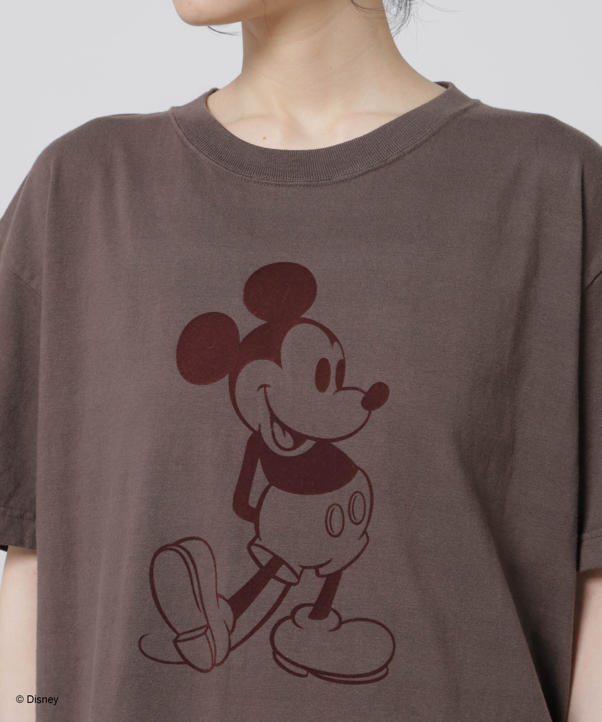 nano･universe「GOOD ROCK SPEED/ MickeyMouse / Tshirts Brown」|Tシャツ・カットソー|