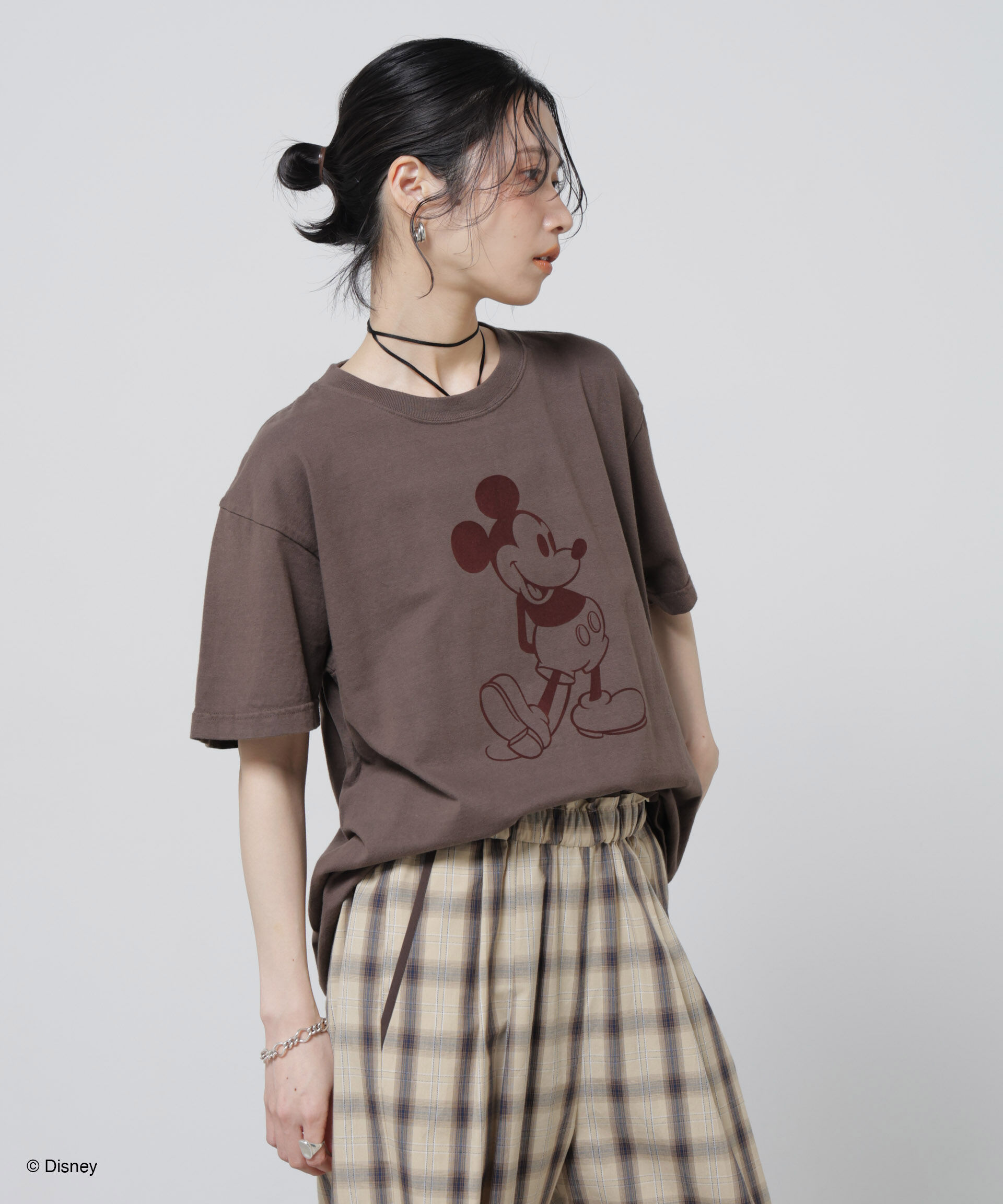 nano･universe「GOOD ROCK SPEED/ MickeyMouse / Tshirts Brown」|Tシャツ・カットソー|